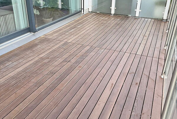 Holzterrasse Thermo Esche
