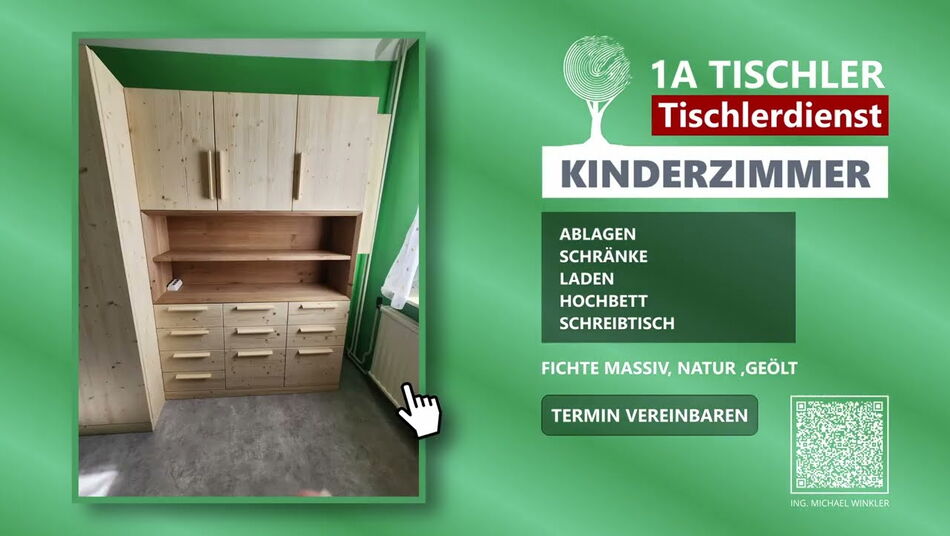 Kinderzimmer - Fichte Massiv, Natur, geölt