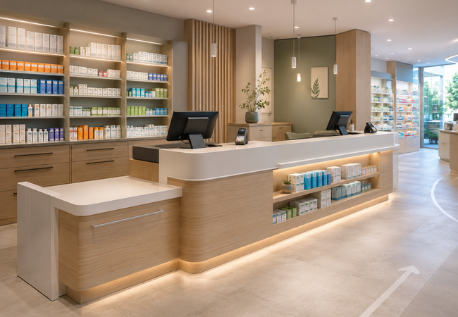 Empfangspult für Apotheke